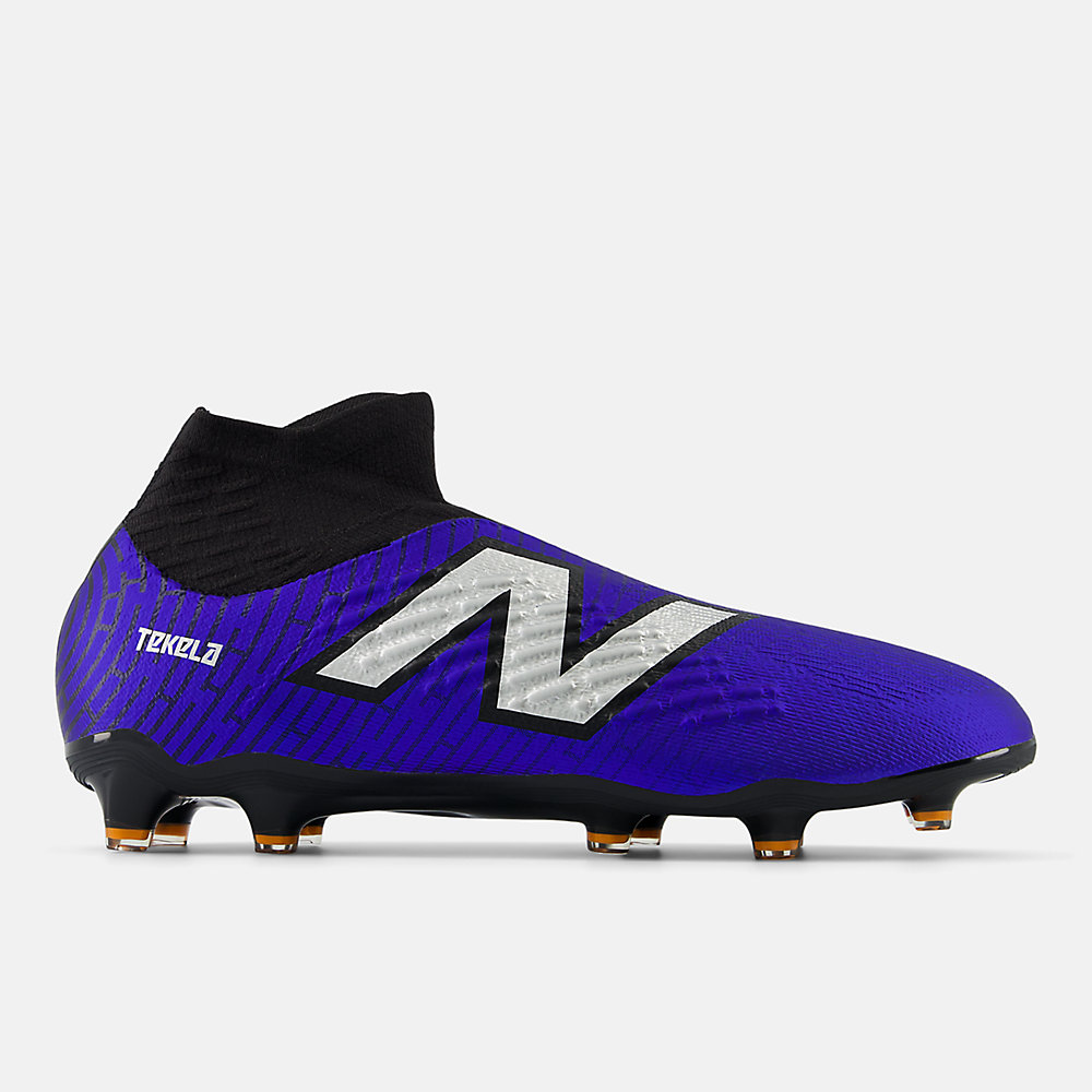 New Balance TEKELA MAGIA FG V4+ Shoes Infinity Blue with Metallic Silver and Black